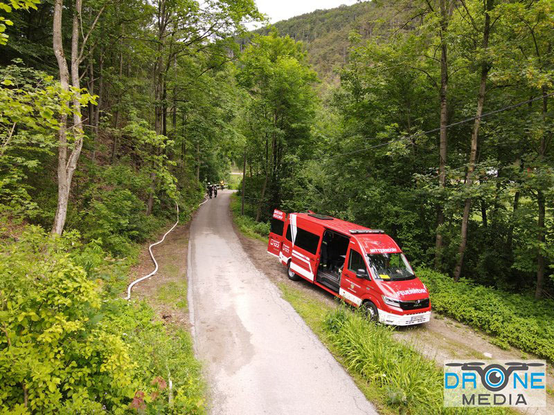 20240601 Abschnittsübung Waldbrand" 2024 in Furth-Pottenstein-Weissenbach Foto: Christoph Seewald Drohne Media