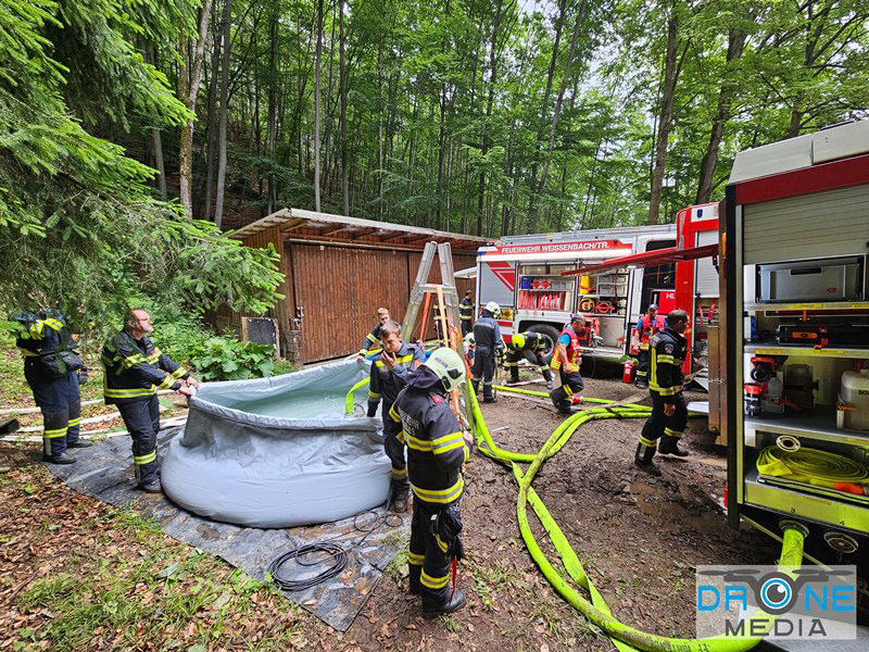 20240601 Abschnittsübung Waldbrand" 2024 in Furth-Pottenstein-Weissenbach Foto: Christoph Seewald Drohne Media