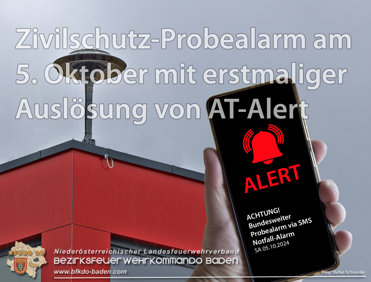 Zivilschutz-Probealarm am 5. Oktober mit erstmaliger Auslösung von AT-Alert