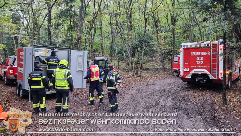 20241005_Abschnittsfeuerwehrübung in Pfaffstätten Waldgebiet Rund um die Rudolf Prokschhütte  Foto: Stefan Schneider FF Baden-Stadt