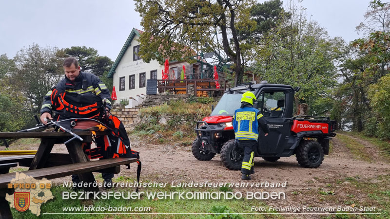 20241005_Abschnittsfeuerwehrübung in Pfaffstätten Waldgebiet Rund um die Rudolf Prokschhütte  Foto: Stefan Schneider FF Baden-Stadt