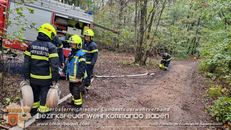 20241005_Abschnittsfeuerwehrübung in Pfaffstätten Waldgebiet Rund um die Rudolf Prokschhütte  Foto: Stefan Schneider FF Baden-Stadt
