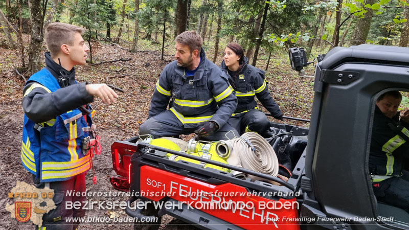 20241005_Abschnittsfeuerwehrübung in Pfaffstätten Waldgebiet Rund um die Rudolf Prokschhütte  Foto: Stefan Schneider FF Baden-Stadt