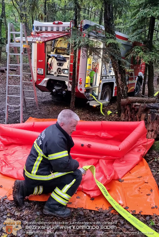 20241005_Abschnittsfeuerwehrübung in Pfaffstätten Waldgebiet Rund um die Rudolf Prokschhütte  Foto: Stefan Schneider FF Baden-Stadt