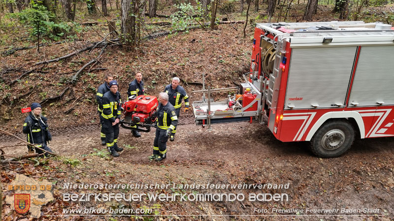 20241005_Abschnittsfeuerwehrübung in Pfaffstätten Waldgebiet Rund um die Rudolf Prokschhütte  Foto: Stefan Schneider FF Baden-Stadt
