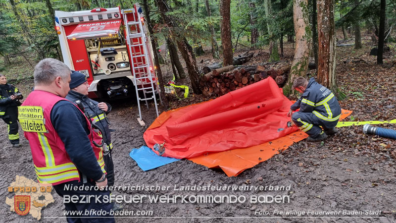 20241005_Abschnittsfeuerwehrübung in Pfaffstätten Waldgebiet Rund um die Rudolf Prokschhütte  Foto: Stefan Schneider FF Baden-Stadt