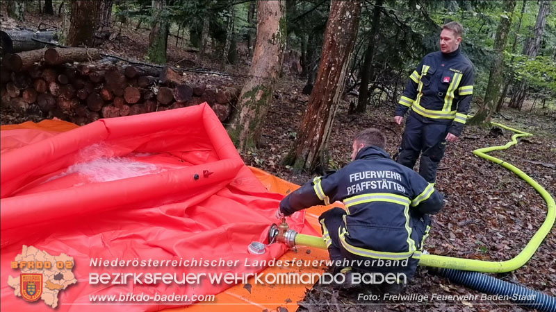 20241005_Abschnittsfeuerwehrübung in Pfaffstätten Waldgebiet Rund um die Rudolf Prokschhütte  Foto: Stefan Schneider FF Baden-Stadt