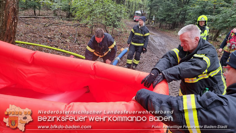 20241005_Abschnittsfeuerwehrübung in Pfaffstätten Waldgebiet Rund um die Rudolf Prokschhütte  Foto: Stefan Schneider FF Baden-Stadt