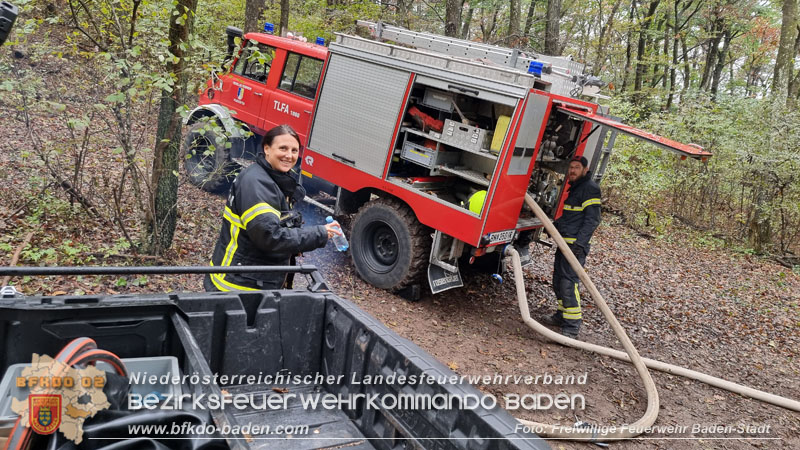 20241005_Abschnittsfeuerwehrübung in Pfaffstätten Waldgebiet Rund um die Rudolf Prokschhütte  Foto: Stefan Schneider FF Baden-Stadt