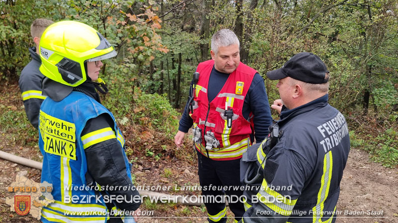 20241005_Abschnittsfeuerwehrübung in Pfaffstätten Waldgebiet Rund um die Rudolf Prokschhütte  Foto: Stefan Schneider FF Baden-Stadt