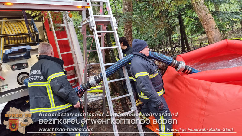 20241005_Abschnittsfeuerwehrübung in Pfaffstätten Waldgebiet Rund um die Rudolf Prokschhütte  Foto: Stefan Schneider FF Baden-Stadt