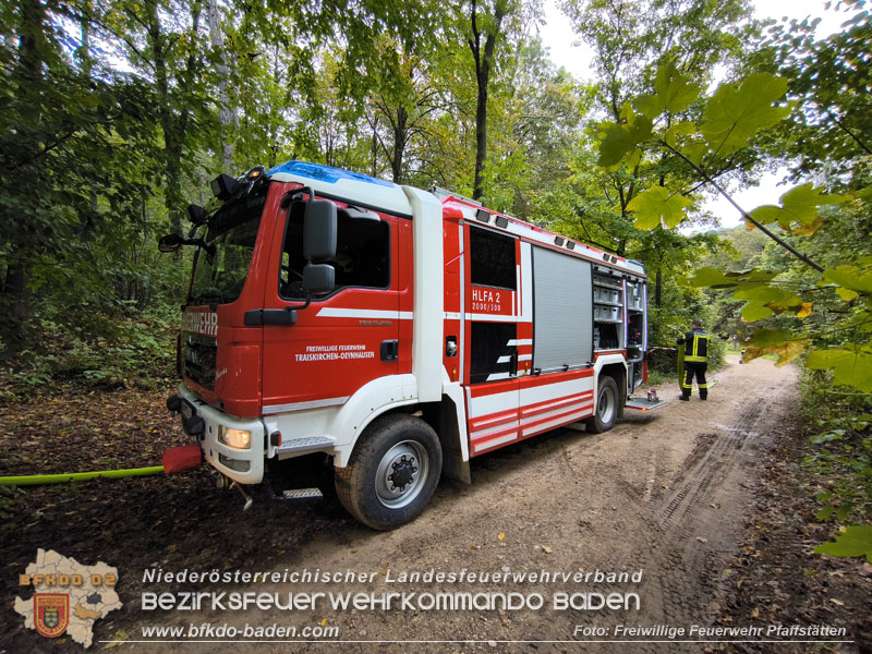 20241005_Abschnittsfeuerwehrübung in Pfaffstätten Waldgebiet Rund um die Rudolf Prokschhütte  Foto: Melanie Raimann FF Pfaffstätten