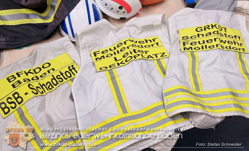 Schadstoffdienst Fortbildung 2024 des Bezirksfeuerwehrkommandos BADEN bei der BF Wien in Floridsdorf  Foto: Stefan Schneider BFKDO 