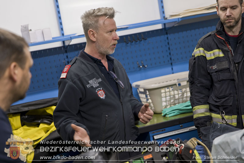 Schadstoffdienst Fortbildung 2024 des Bezirksfeuerwehrkommandos BADEN bei der BF Wien in Floridsdorf  Foto: Stefan Schneider BFKDO 