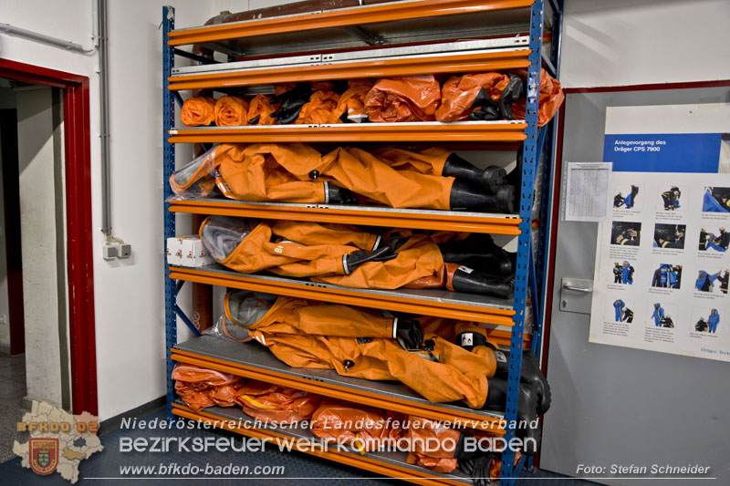 Schadstoffdienst Fortbildung 2024 des Bezirksfeuerwehrkommandos BADEN bei der BF Wien in Floridsdorf  Foto: Stefan Schneider BFKDO 