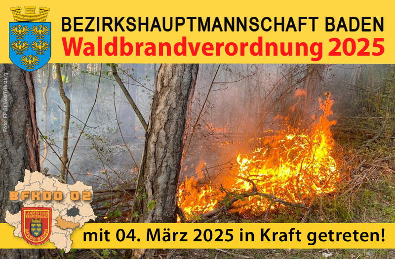 Waldbrandverordnung 2025 Bezirk BADEN