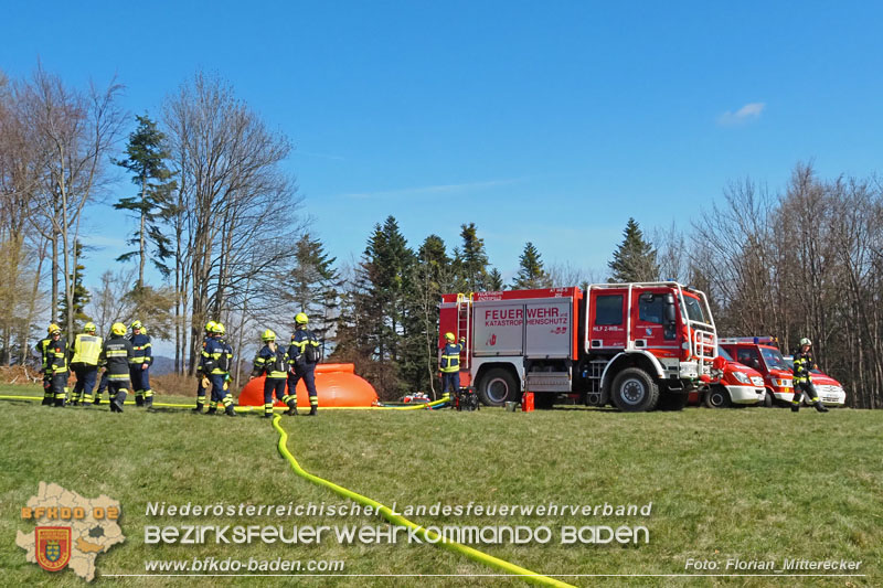 20250412_NÖ Waldbrand im Triestingtal Bzirk BADEN - Flugdienst Feuerwehr - Bundesheer und Polizei probt den Ernstfall