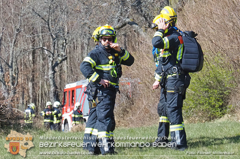 20250412_NÖ Waldbrand im Triestingtal Bzirk BADEN - Flugdienst Feuerwehr - Bundesheer und Polizei probt den Ernstfall
