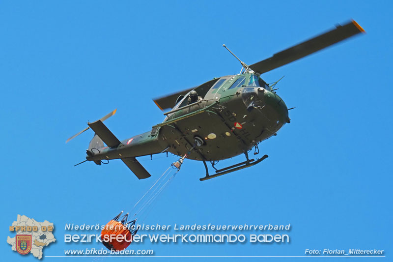 20250412_NÖ Waldbrand im Triestingtal Bzirk BADEN - Flugdienst Feuerwehr - Bundesheer und Polizei probt den Ernstfall