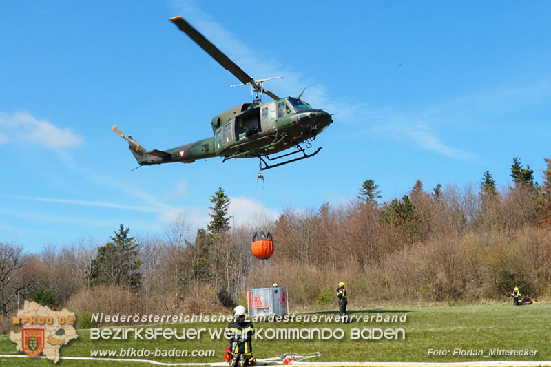 20250412_NÖ Waldbrand im Triestingtal Bzirk BADEN - Flugdienst Feuerwehr - Bundesheer und Polizei probt den Ernstfall