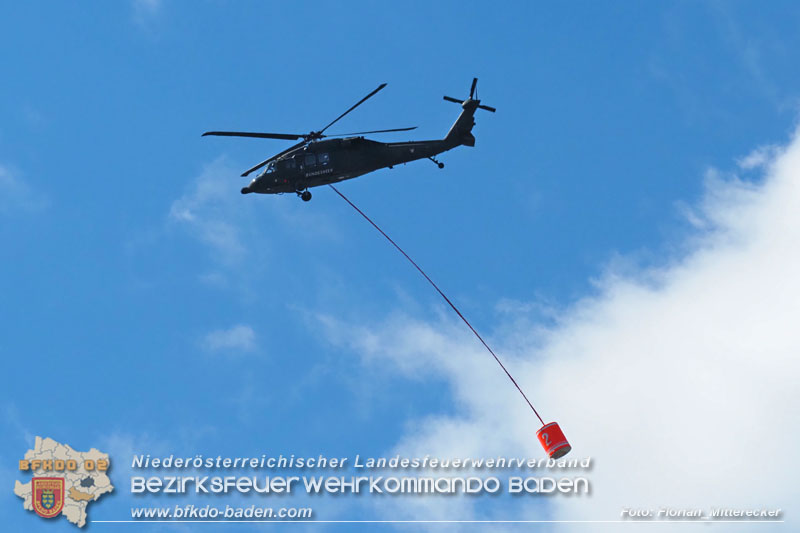 20250412_NÖ Waldbrand im Triestingtal Bzirk BADEN - Flugdienst Feuerwehr - Bundesheer und Polizei probt den Ernstfall