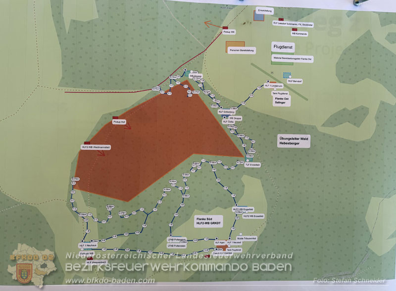 20250412_NÖ Waldbrand im Triestingtal Bzirk BADEN - Flugdienst Feuerwehr - Bundesheer und Polizei probt den Ernstfall
