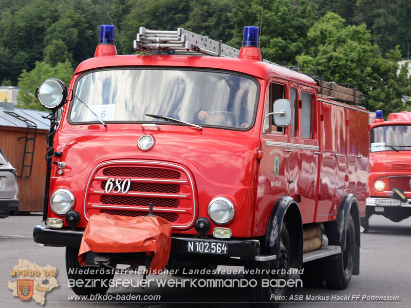 20250628_Feuerwehr-Oldtimerausfahrt vom Verein "Feuerwehrhistoriker in Niederösterreich"  Fahrt von Pottenstein nach Möllersdorf  Foto: ASB ÖA Markus Hackl FF Pottenstein