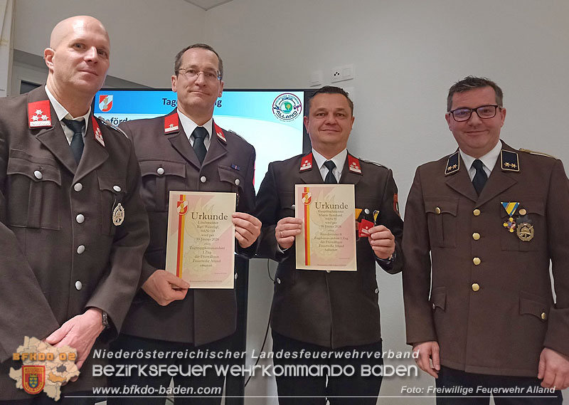 20260130_Jahreshauptversammlung und Neues Kommando bei der FF Alland gewählt Foto: FF Alland