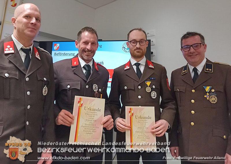 20260130_Jahreshauptversammlung und Neues Kommando bei der FF Alland gewählt Foto: FF Alland