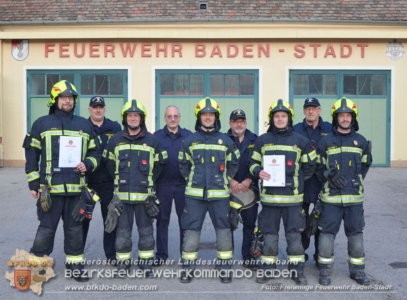20250215_Bestandene Ausbildungsprüfung Atemschutz Foto: Freiwillige Feuerwehr Baden-Stadt 20250215_Bestandene Ausbildungsprüfung Atemschutz Foto: Freiwillige Feuerwehr Baden-Stadt