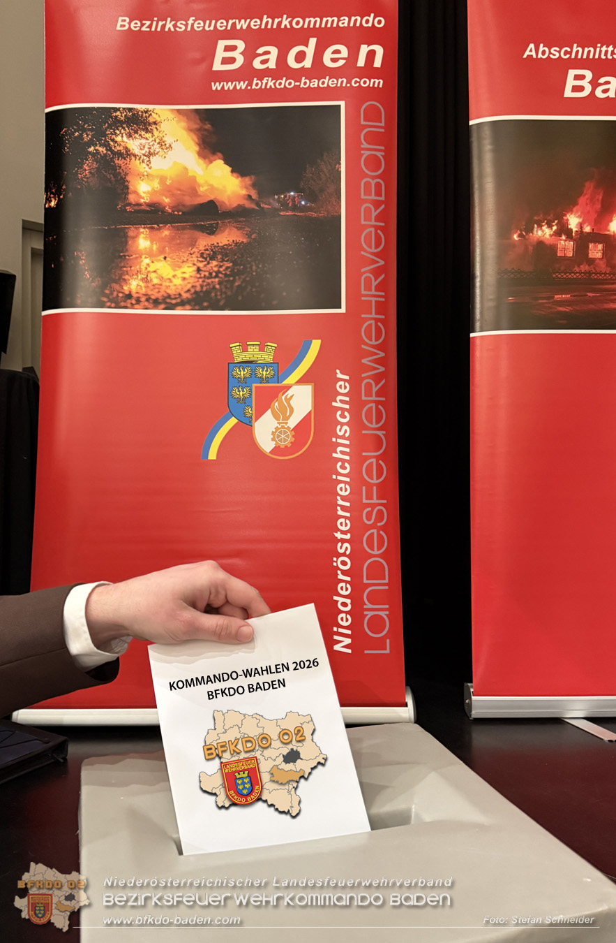 Bezirksfeuerwehrtag und Wahlen 2026 Feuerwehrbezirk BADEN Foto: Stefan Schneider BFKDO BADEN Bezirksfeuerwehrtag und Wahlen 2026 Feuerwehrbezirk BADEN Foto: Stefan Schneider BFKDO BADEN